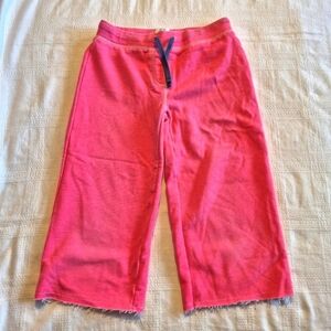 Mini Boden girls size 10 years pink sweatpant capri pants, VGUC
